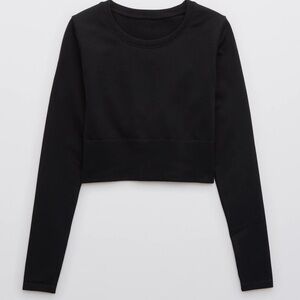 OFFLINE By Aerie Sidewalk Seamless Long Sleeve Cropped T-Shirt